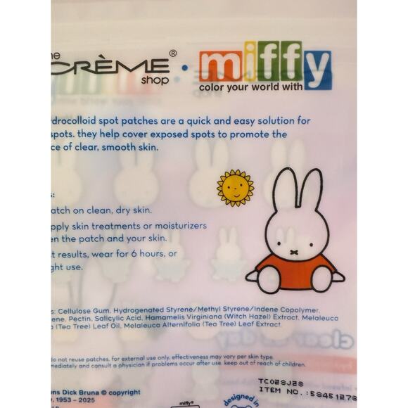 The Creme Shop x Miffy Clear As Day Hydrocolloid Acne Blemish Pimple Patches 21 - Picture 10 of 14